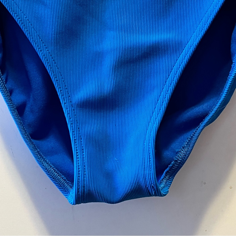 Lands end size 10 blue ribbed bikini bottom - Picture 3 of 6